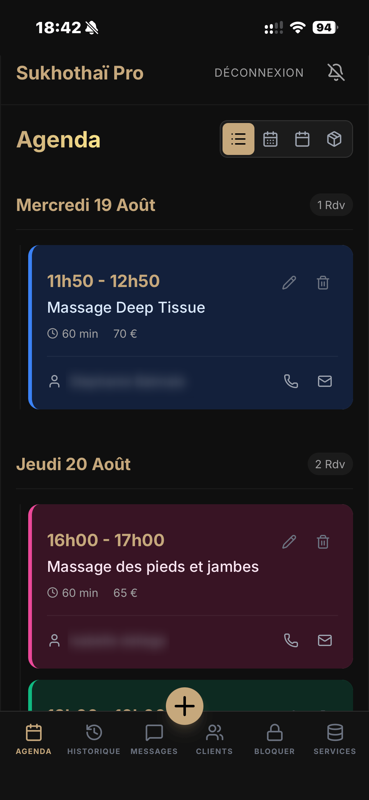 Planning vue 1